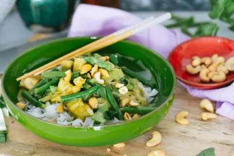 Snelle Thaise Groene Curry met kip