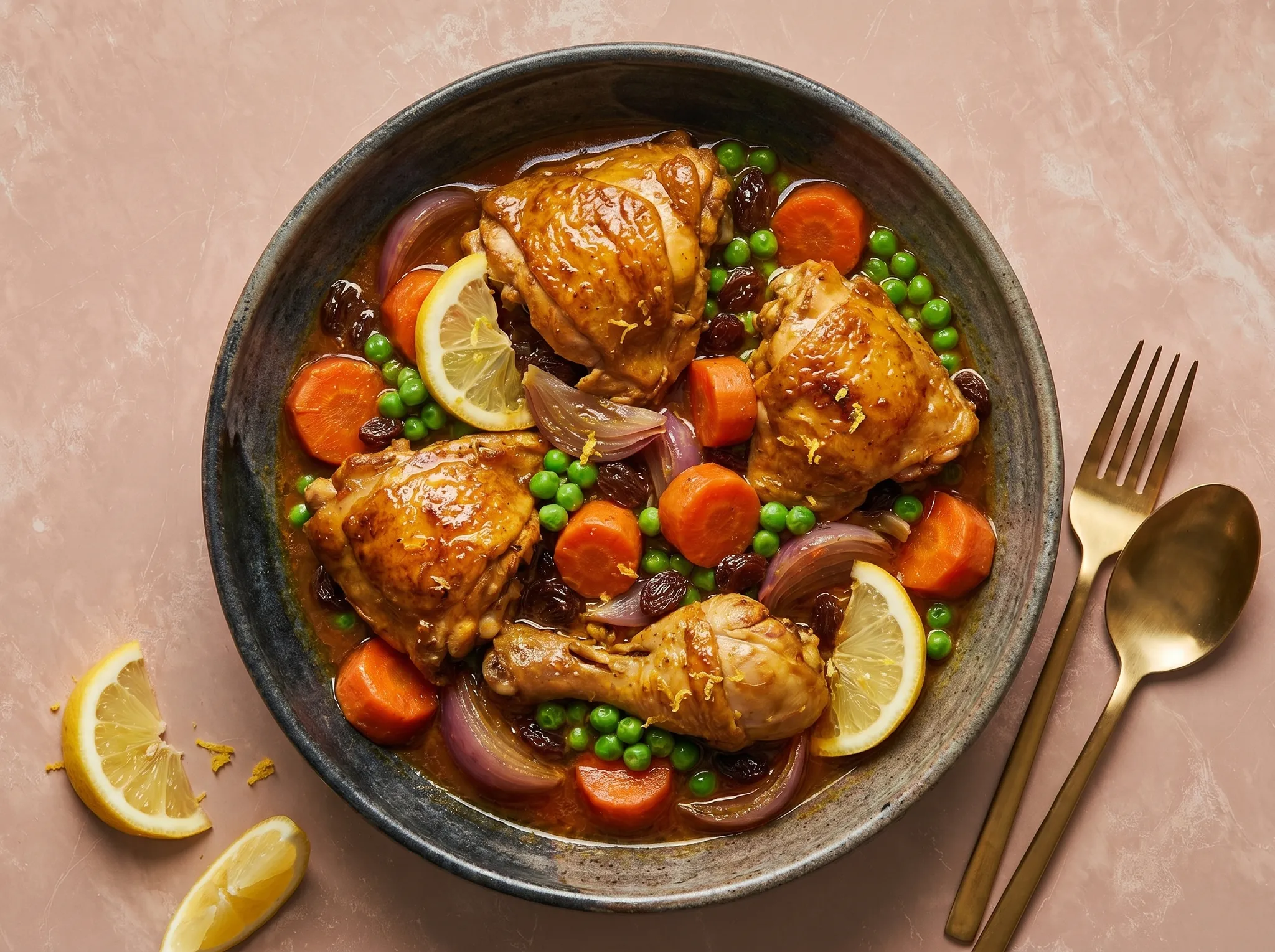 Tandoori stoofpotje kip met citroen
