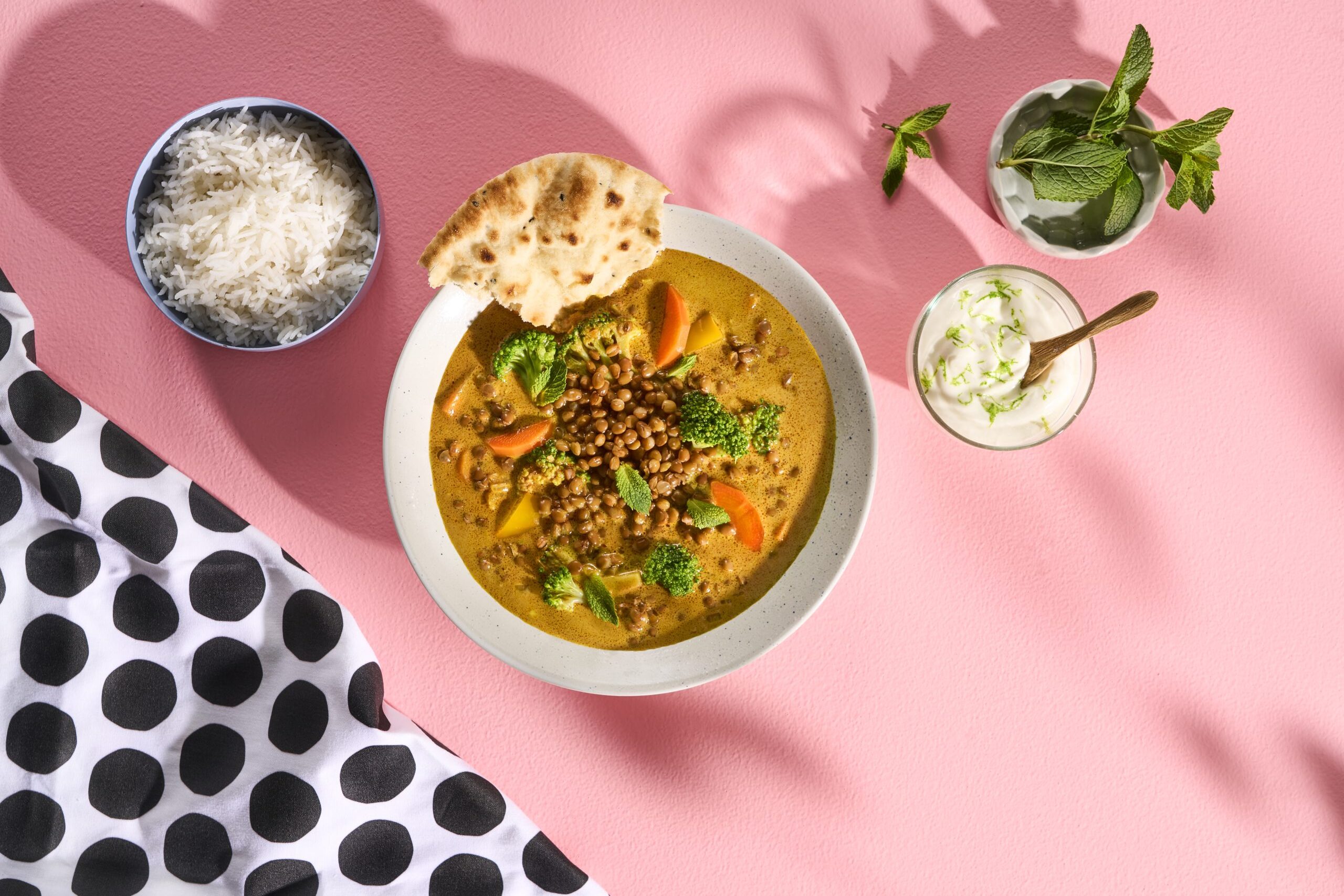 Linzencurry met broccoli en winterpeen