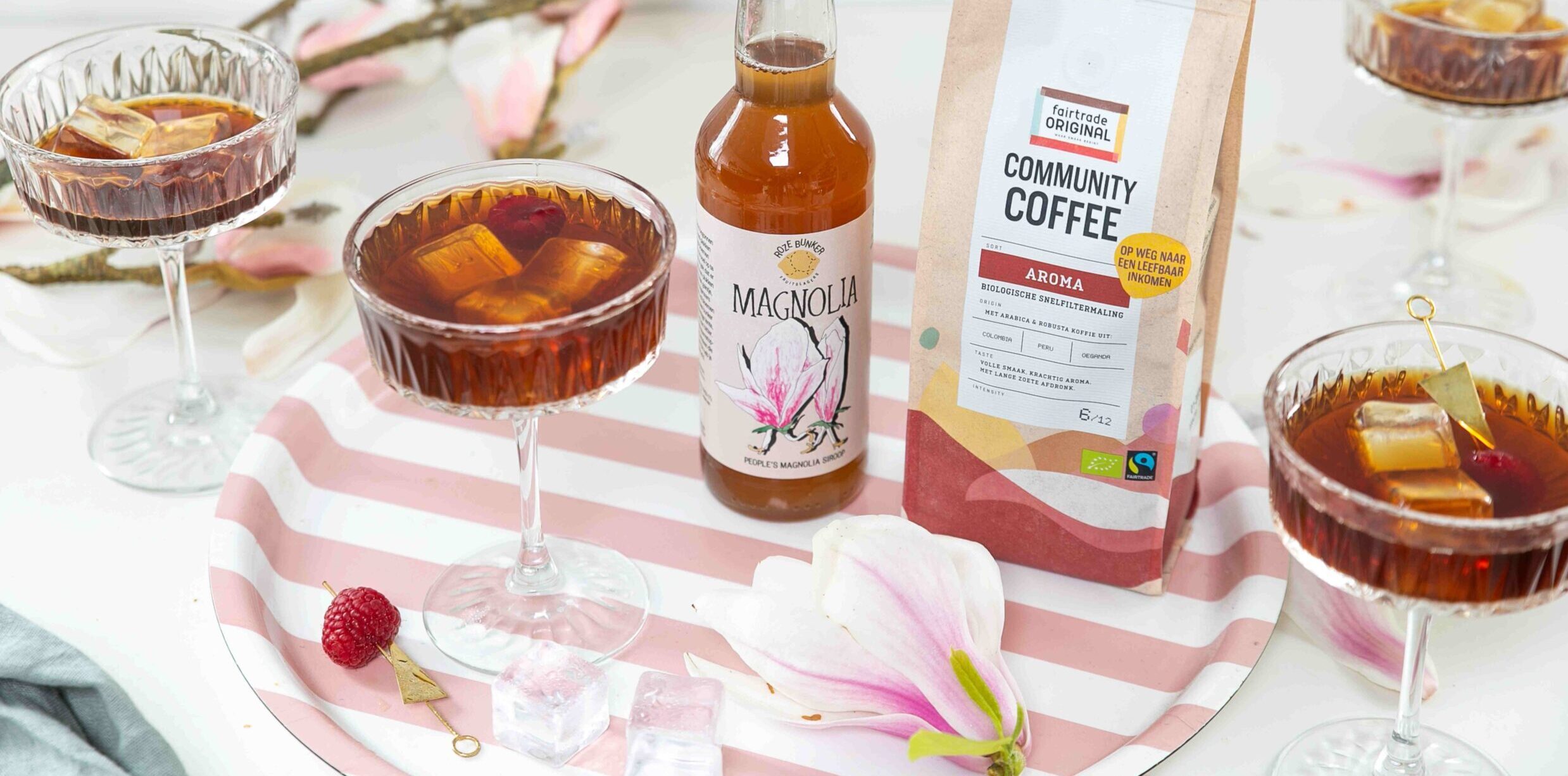 Magnolia ijskoffie limonade