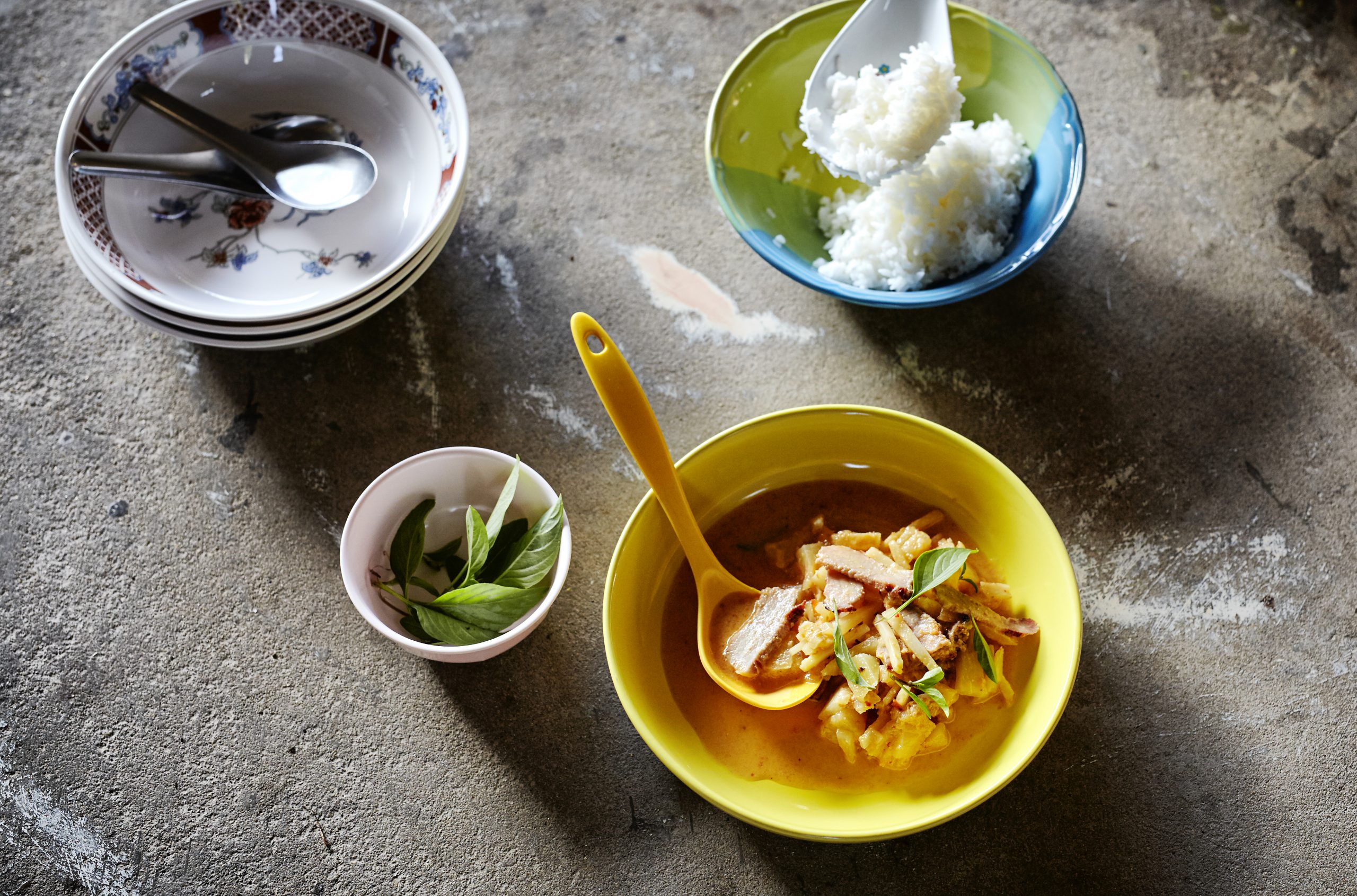 Rode Curry Ananas