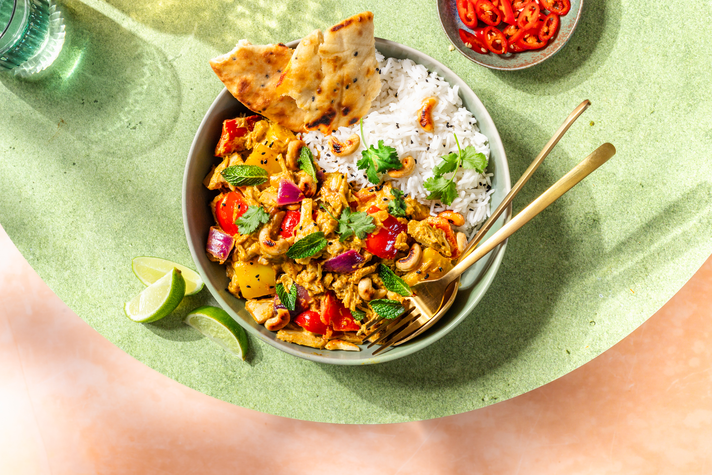 Vegetarische butter chicken van jackfruit