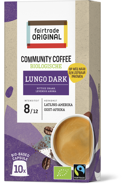 Community Coffee Lungo Dark capsules, FT, Bio,53g - Fairtrade Original