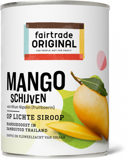 Mangoschijven op lichte siroop