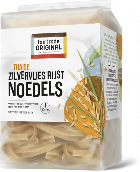 Bruine rijstnoedels met zilvervliesrijst