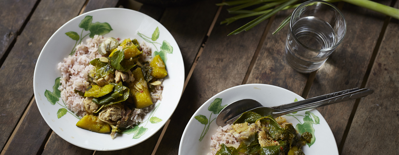 Thaise groene curry met pompoen