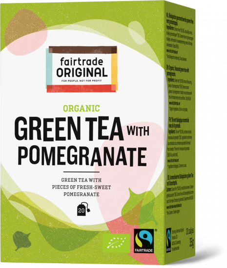 Organic green tea with pomegranate