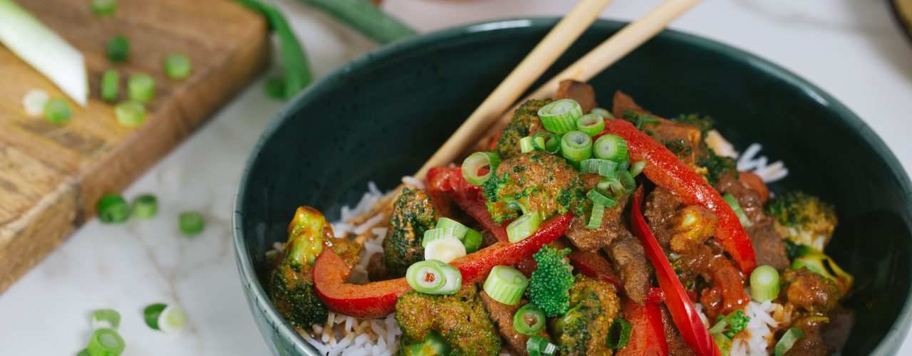 Snelle Thaise Rode Curry met runderreepjes