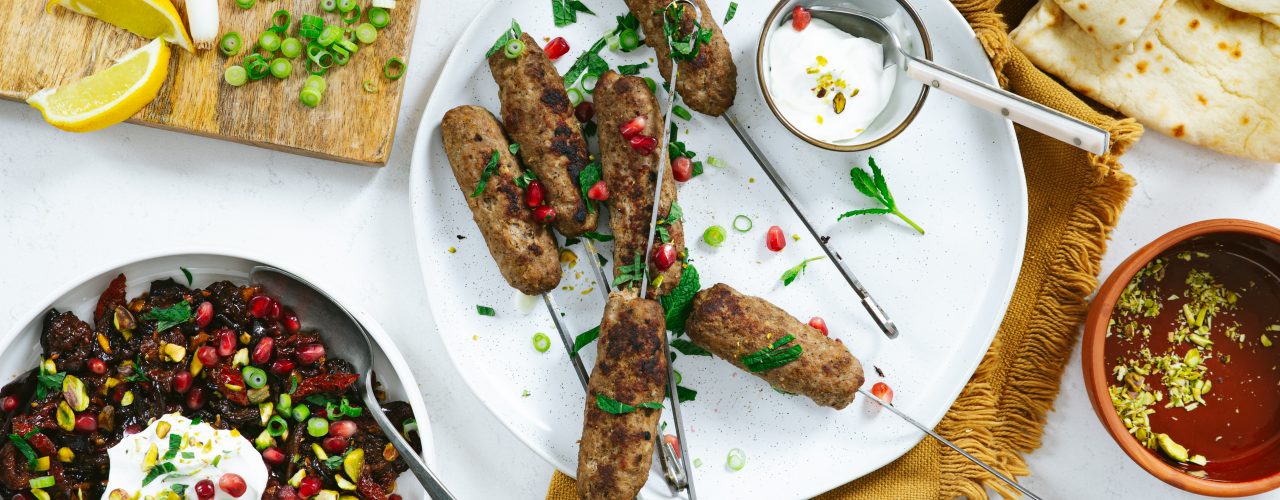 Fairtrade Original recept gehakt kebab met aubergine salade