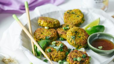 Thaise vegan viskoekjes met rode curry