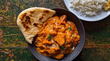 Indiase butter no chicken met jackfruit curry