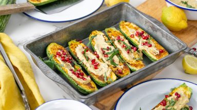 Courgette BBQ met gele curry