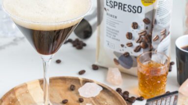 Espresso Martini met zeezout karamel